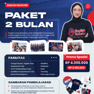 Kursus bahasa Inggris 2 bulan di Kampung Inggris Pare – English Booster